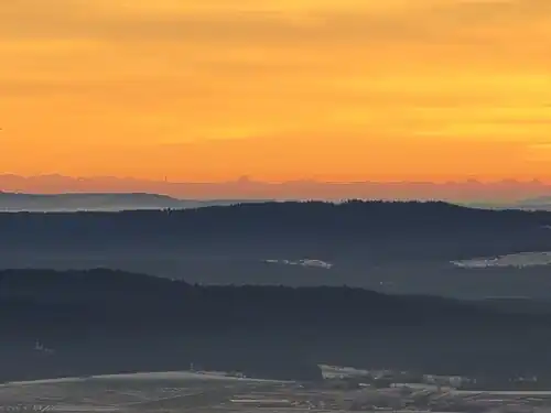 Maximale Fernsicht bis zum Mont Blanc in 295 km Entfernung