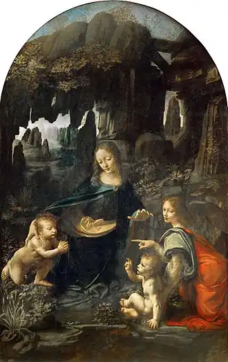Felsgrottenmadonna, erste Fassung (1483–1486)