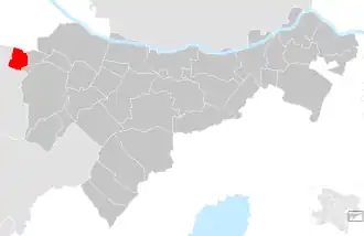 Lage der Gemeinde Leopoldsdorf (Bezirk Bruck an der Leitha) im Bezirk Bruck an der Leitha (anklickbare Karte)