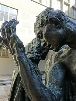 Skulptur-Gruppe Les Bourgeois de Calais (Detailansicht)