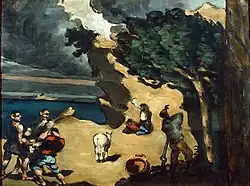 Cézanne: Diebe mit Esel, 1870