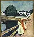 Mädchen auf der Brücke (1927), Öl auf Leinwand, 100,5 × 90 cm, Munch-Museum Oslo