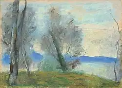Am Gardasee, 1897, Pastell auf Papier, 35,5 × 49 cm