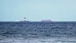 Blick auf Leuchtturm Kiel.