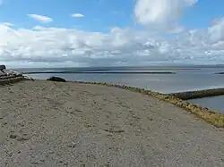 Blick von der Nordecke der Leybucht nach Süden