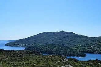 Liatårnet von Straume aus gesehen