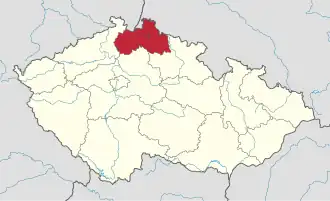 Lage von Liberecký kraj in Tschechien (anklickbare Karte)