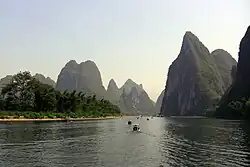 Flusslandschaft des Lijiang bei Guilin