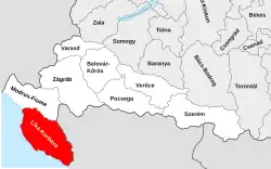 Lage des Komitats Lika-Krbava