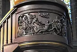 Kanzelkorb mit der Darstellung der Steinigung des heiligen Stephanus