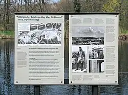 Informationstafel zum Brückenschlag