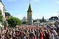 Vor dem Start des 3-Länder-Marathons in Lindau (2004)