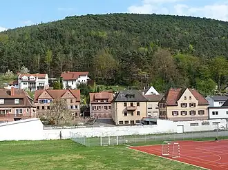 Schwalbeneck, im Vordergrund ist Lindenberg zu sehen