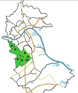 Statistische Bezirke des Linzer Stadtteils Waldegg