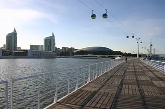 Parque das Nações mit den Türmen links