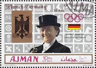 Briefmarke Liselott Linsenhoff (1969)