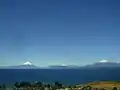 Blick auf die Vulkane Osorno und Calbuco von Llanquihue aus