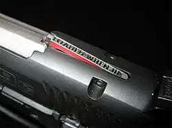 Bei der Ruger SR9 dient der Auszieher auch als Ladestandsanzeige.