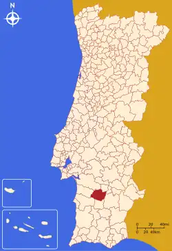 Position des Kreises Ferreira do Alentejo