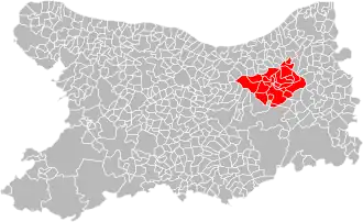 Lage des Gemeindeverbandes im Département