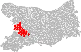 Lage des Gemeindeverbandes im Département Calvados