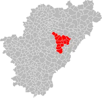 Lage der CC Bandiat-Tardoire im Département Charente