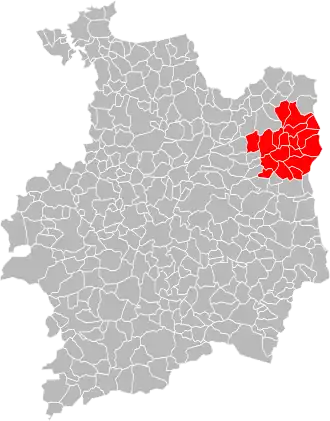 Lage der Fougères Communauté im Département Ille-et-Vilaine