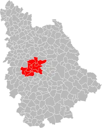 Lage der CA Grand Poitiers im Département Vienne