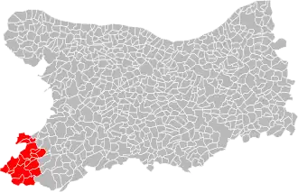 Lage des Gemeindeverbandes im Département Calvados