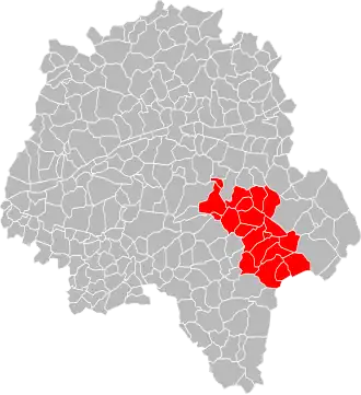 Lage der CC Loches Développement im Département Indre-et-Loire