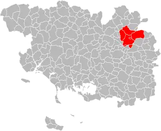 Lage der Ploërmel communauté im Département Morbihan