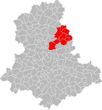 Lage der CC Porte d’Occitanie im Département Haute-Vienne