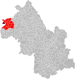 Lage der CA du Pays Viennois im Département Isère