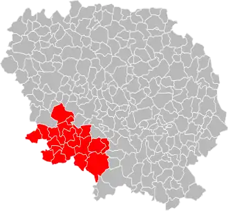 Lage der CC Bourganeuf Royère de Vassivière im Département Creuse