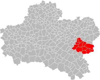 Lage der CC de Châtillon-Coligny im Département Loiret