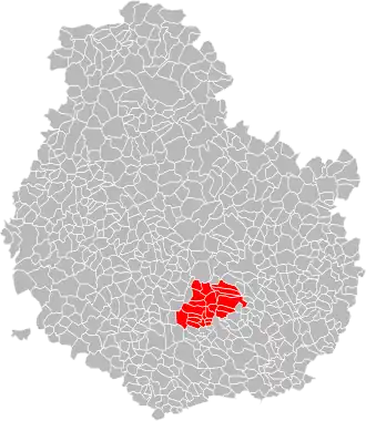 Lage des Gemeindeverbandes im Département Côte-d’Or