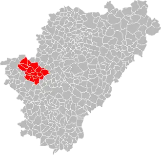 Lage der CC de Jarnac im Département Charente