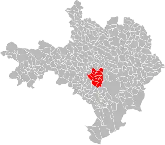 Lage der CC Leins Gardonnenque im Département Gard