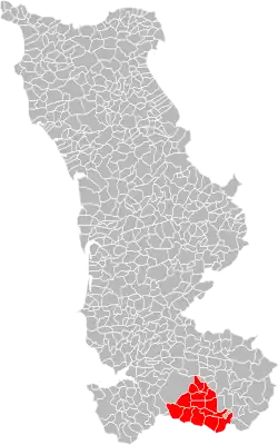 Lage des Gemeindeverbandes im Département Manche