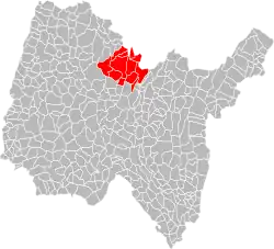 Lage der CC de Treffort en Revermont im Département Ain