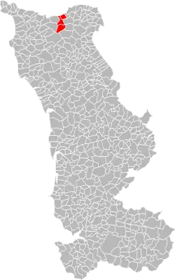 Lage des Gemeindeverbandes im Département Manche