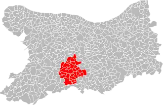 Lage des Gemeindeverbandes im Département Calvados