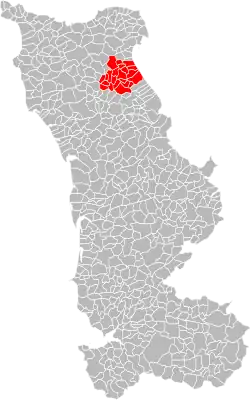 Lage der CC de la Région de Montebourg im Département Manche