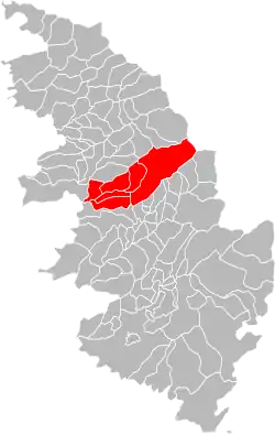 Lage der CC de la Vallée du Prunelli im Département Corse-du-Sud