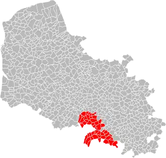 Lage des Gemeindeverbandes im Département Pas-de-Calais