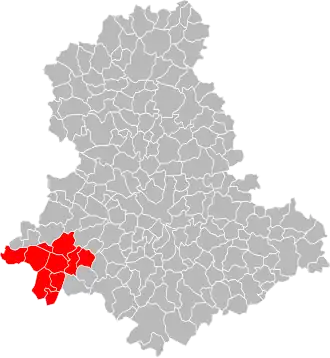 Lage der CC des Feuillardiers im Département Haute-Vienne