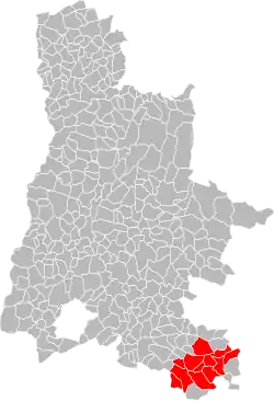 Lage der CC des Hautes Baronnies im Département Drôme