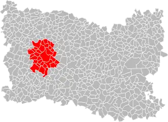 Lage des Gemeindeverbandes im Département Oise