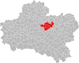 Lage der CC du Bellegardois im Département Loiret