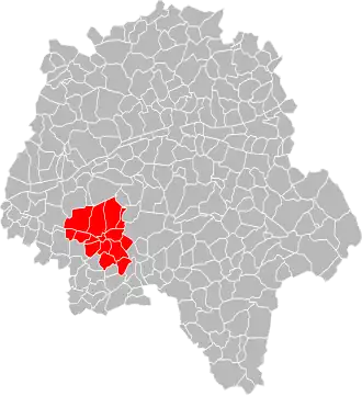 Lage der CC du Bouchardais im Département Indre-et-Loire